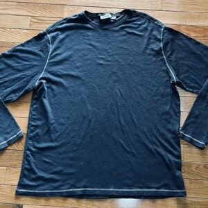 ROWM Stylish Dark Gray Long Sleeve Tee size XL